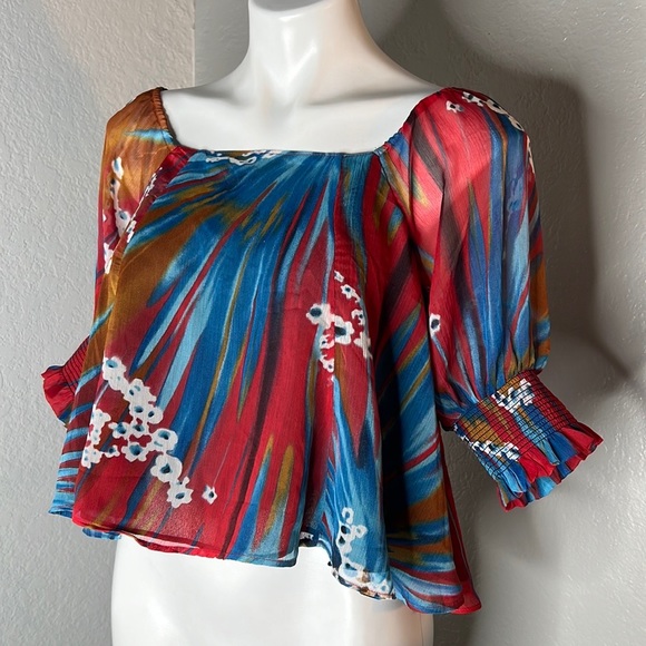 NWT Walter Baker Drea Top, Rio Palm size M - Picture 7 of 11